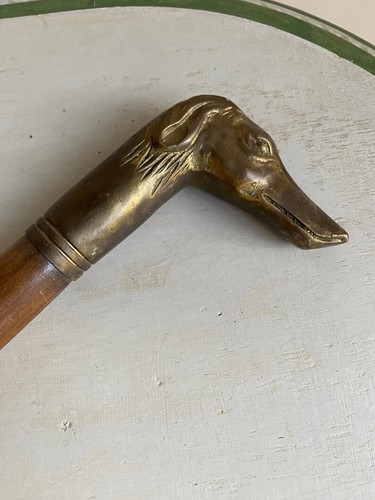 Testa manico levriero ottone