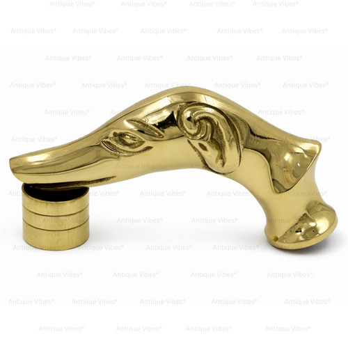 Ottone manico cane levriero - cane,