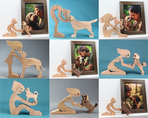Statuina legno ragazza - statuina,